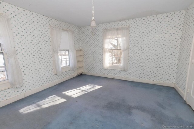 carpeted empty room with plenty of natural light