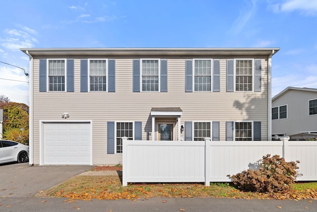 view of front facade with a garage