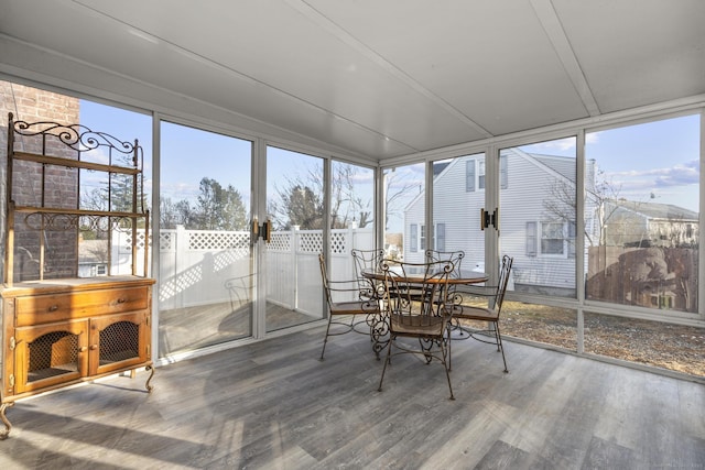 view of sunroom