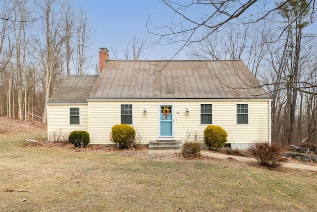 view of front of house with a front yard