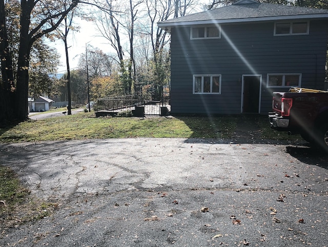 view of home's exterior featuring a yard