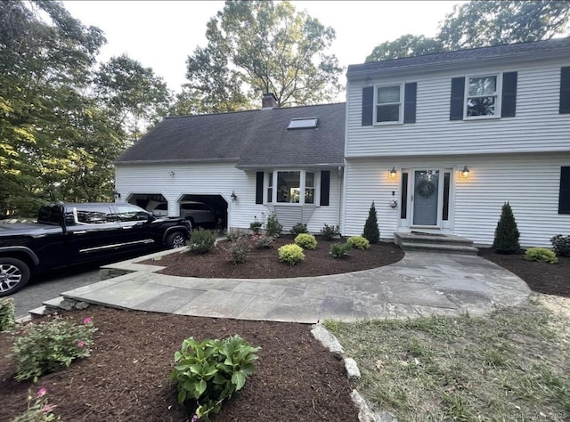 view of front of home featuring a garage