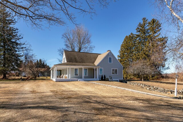 view of front of house featuring covered porch