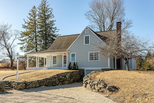 exterior space featuring covered porch