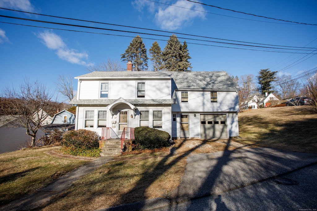 front of property with a front yard