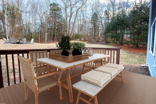 view of wooden terrace