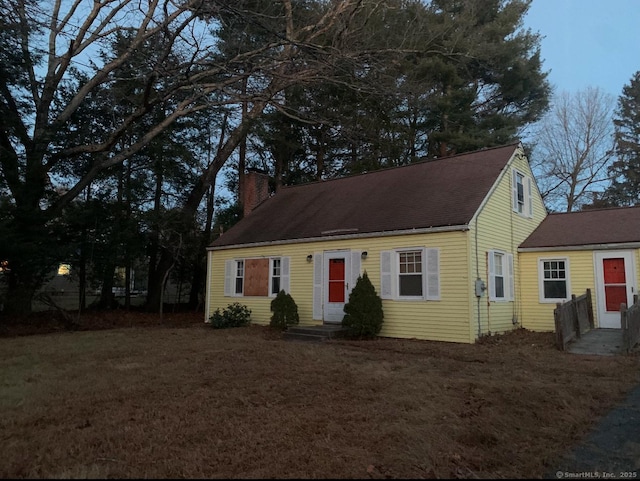 view of cape cod home