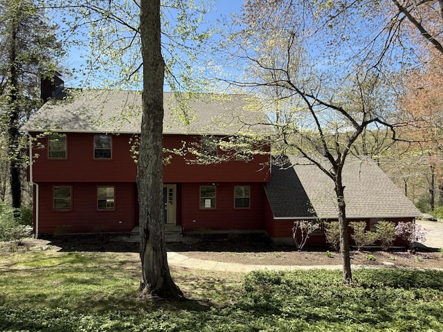67 Flanders Rd, Woodbury, CT 06798 - view of property exterior with a chimney and roof with shingles