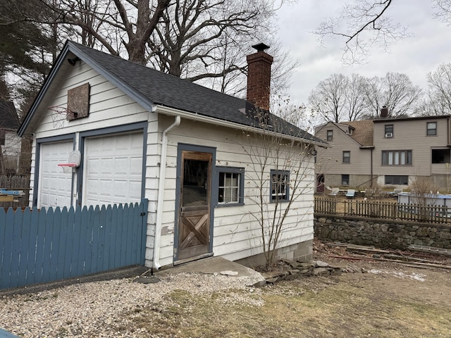 view of outdoor structure with a garage