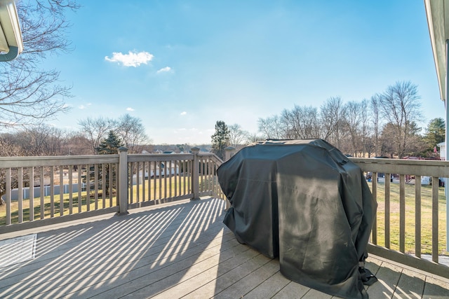 deck with grilling area