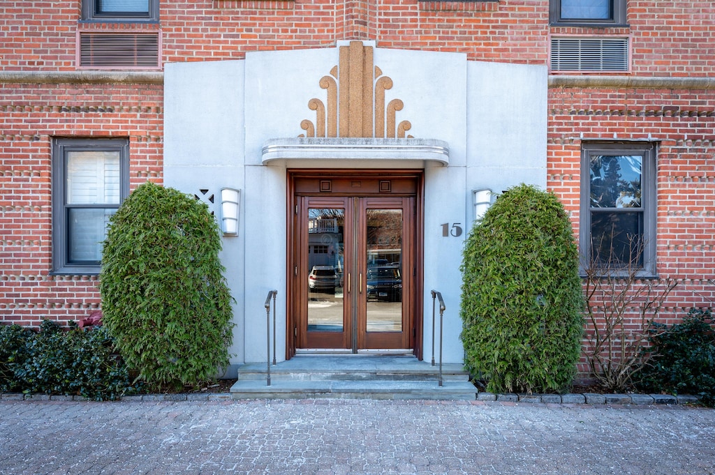 doorway to property with french doors