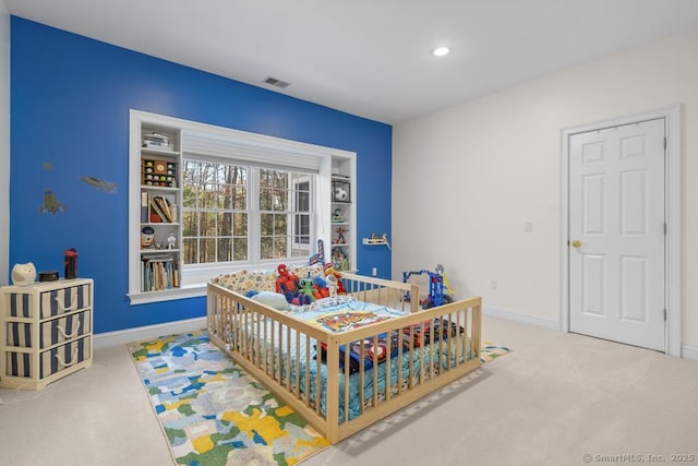 bedroom featuring carpet flooring