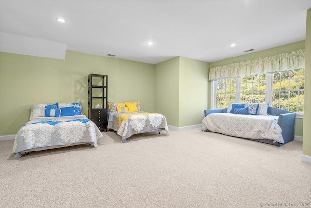 view of carpeted bedroom