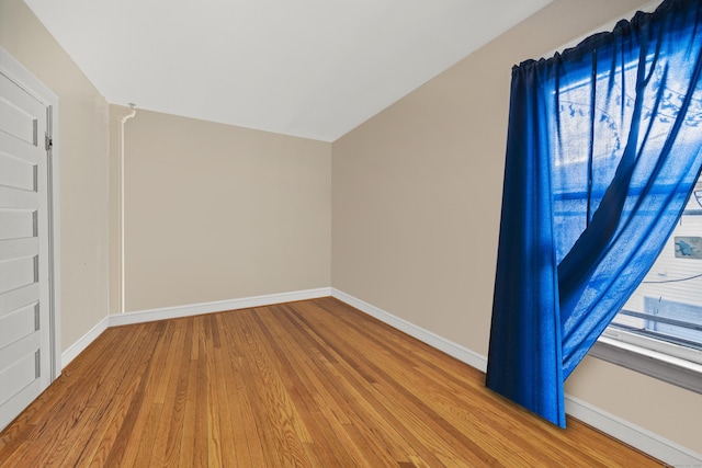 additional living space featuring hardwood / wood-style flooring