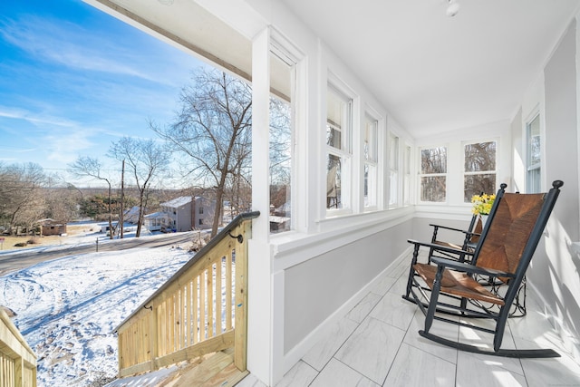 view of sunroom