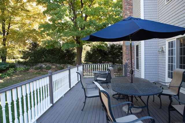 view of wooden terrace