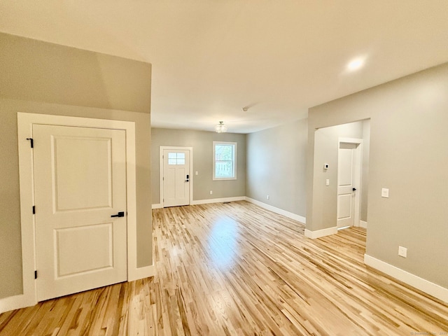 empty room featuring light hardwood / wood-style floors