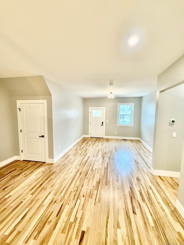 interior space featuring light wood-type flooring