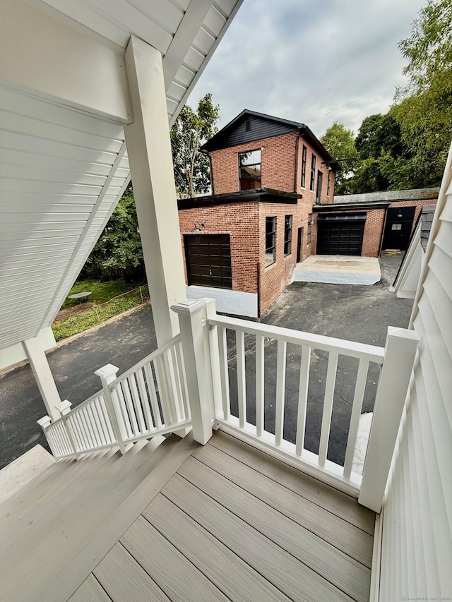 deck featuring covered porch