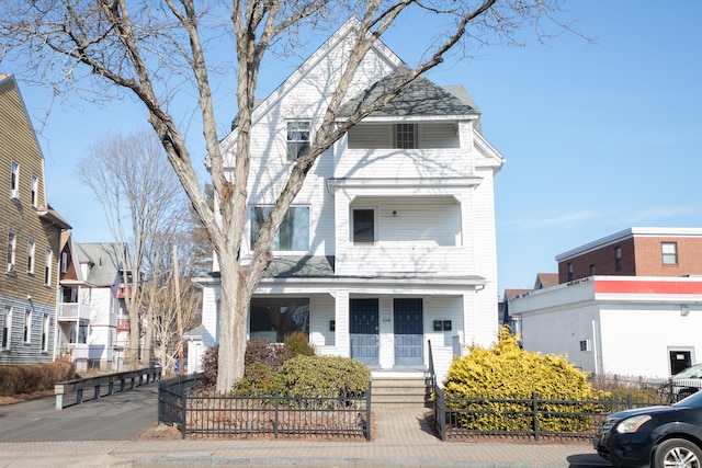 front of property featuring a porch