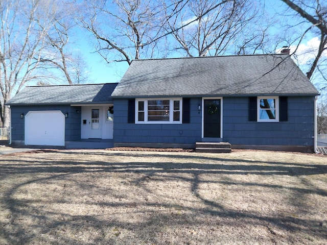 single story home featuring a garage