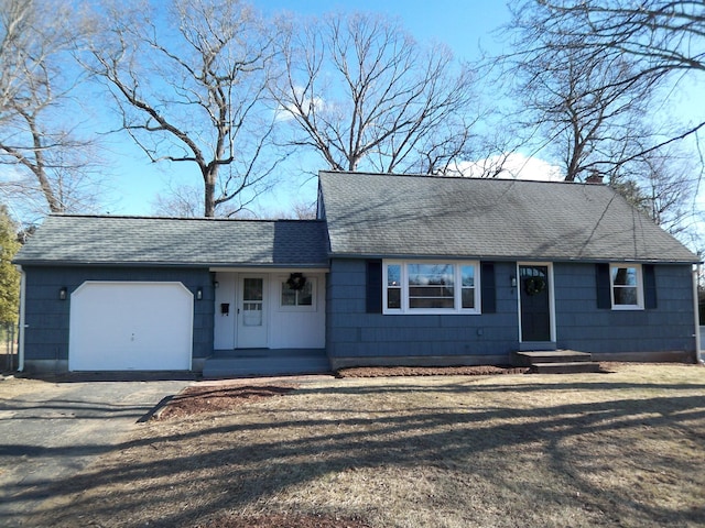 ranch-style home with a garage