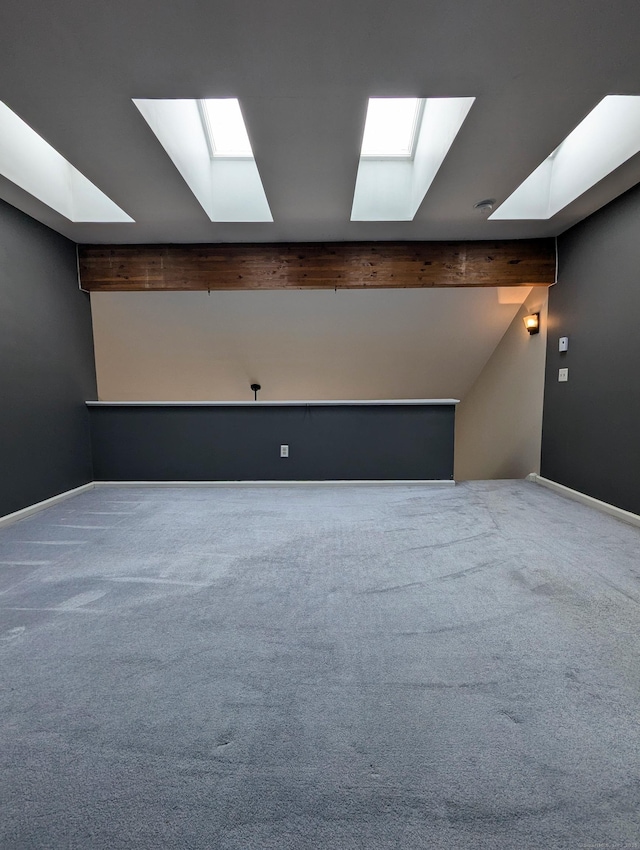 basement featuring carpet floors