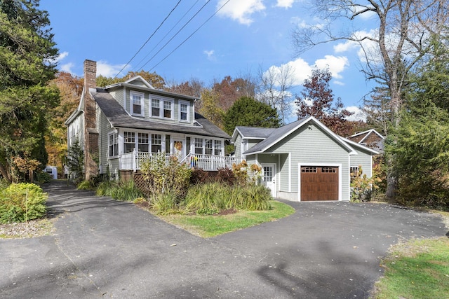 view of property featuring a garage