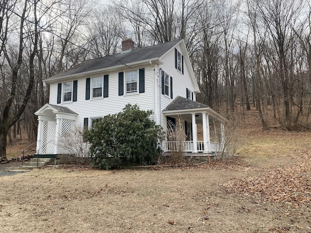 view of front facade featuring a porch