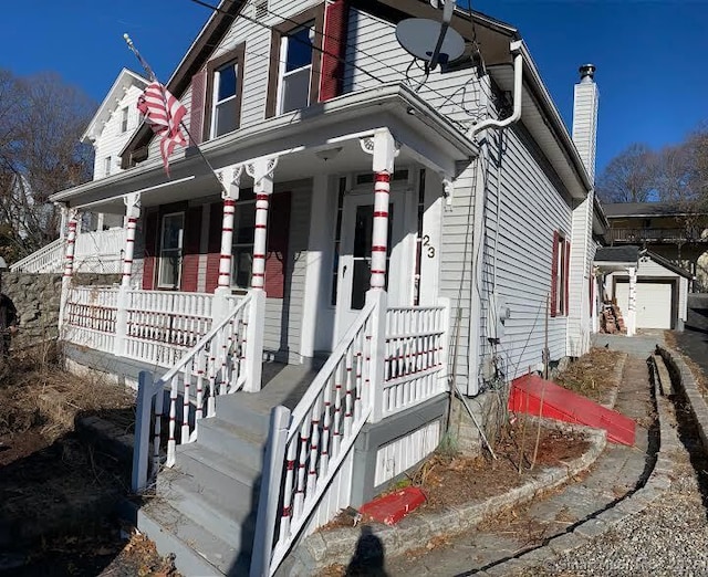 view of front of home featuring covered porch