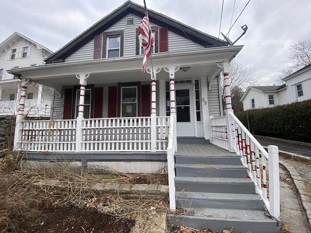 bungalow-style home featuring a porch