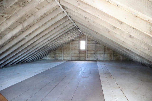 view of attic