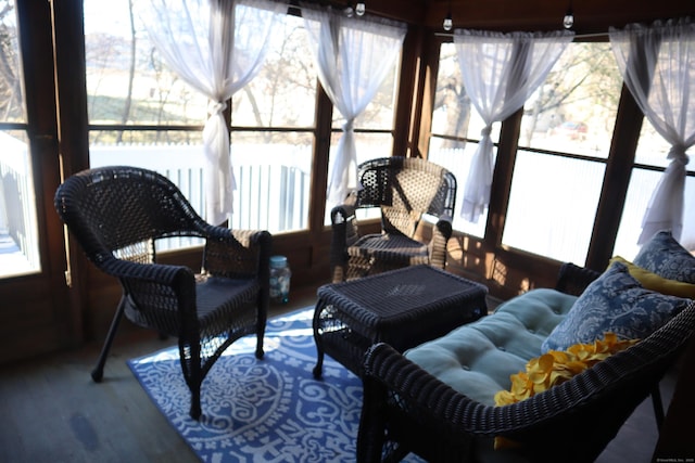 sunroom with plenty of natural light