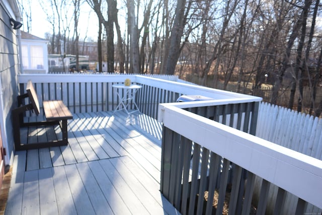 view of wooden deck