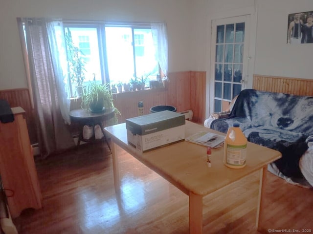 sitting room with a baseboard radiator