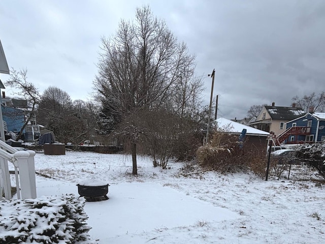 view of snowy yard