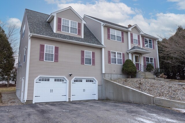 view of front of house featuring a garage