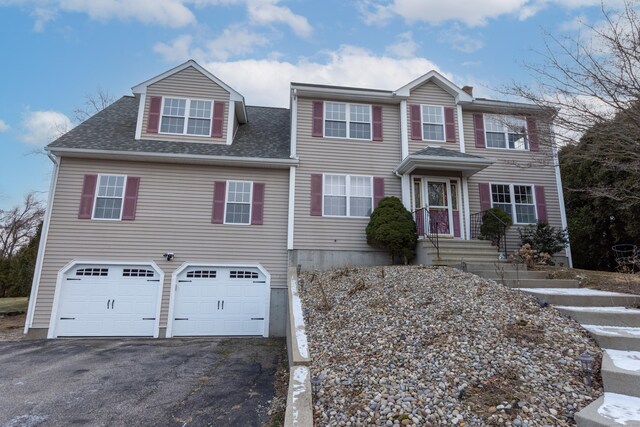 view of front of house featuring a garage