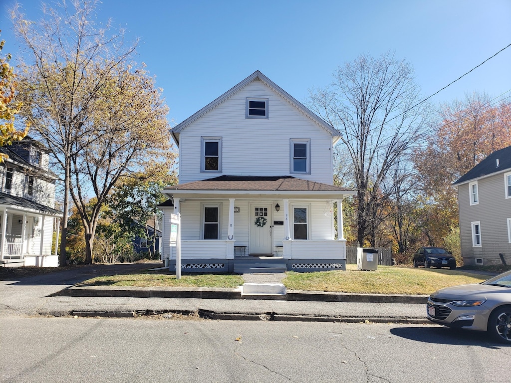 view of front of home with a porch