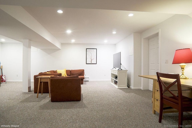 view of carpeted living room