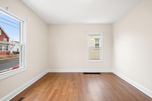 empty room featuring light hardwood / wood-style floors