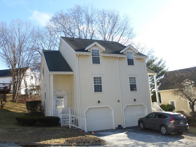 view of front of home featuring a garage