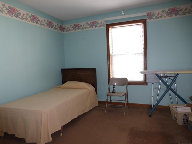 view of carpeted bedroom