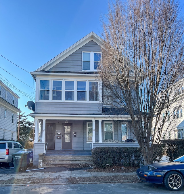 view of front of house with covered porch