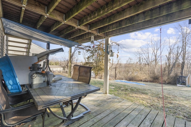 view of wooden terrace