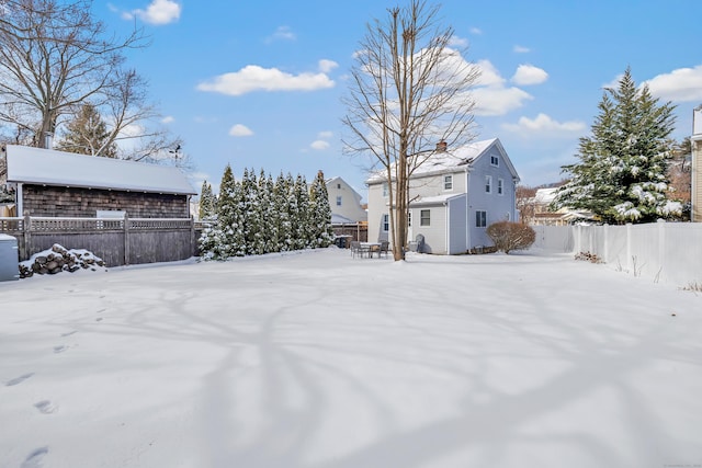 view of snowy yard