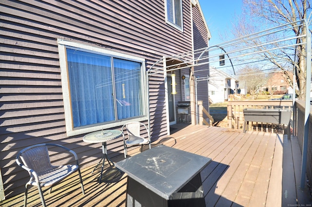 view of wooden terrace