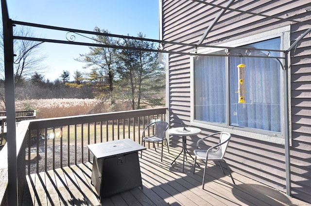 view of wooden deck