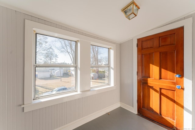 interior space with lofted ceiling