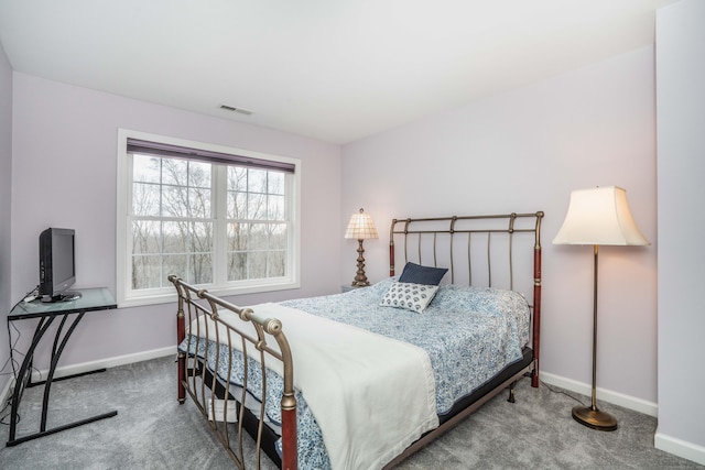 bedroom with carpet